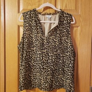 J. Crew Animal Print Sleeveless Top